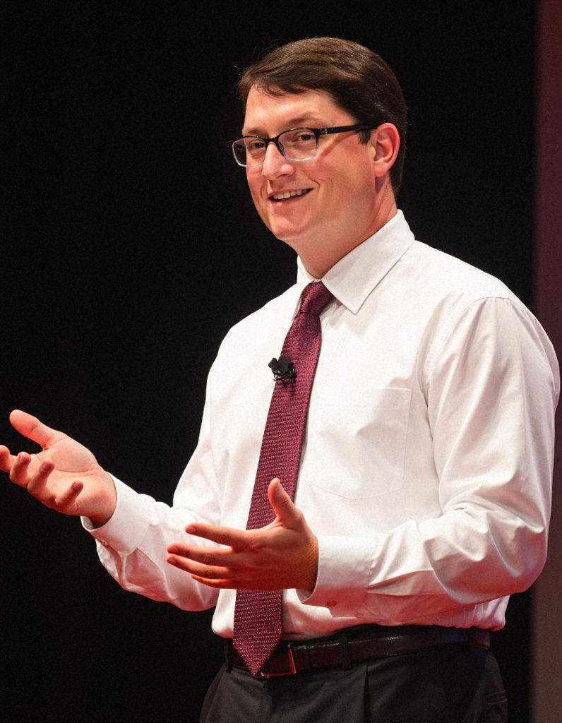 Corbin Smith speaking at a business event