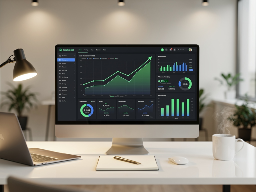 Financial dashboard showing business growth metrics