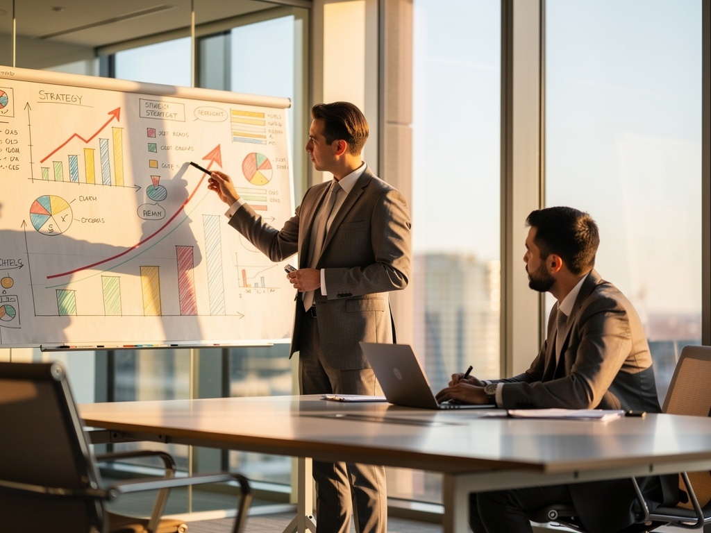 Strategy session with consultant and business owner